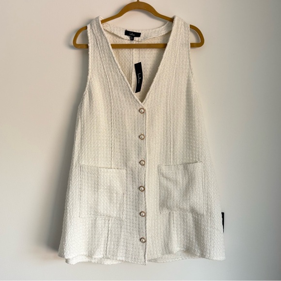 Lulu's White Button-Up Mini Dress - Picture 5 of 8